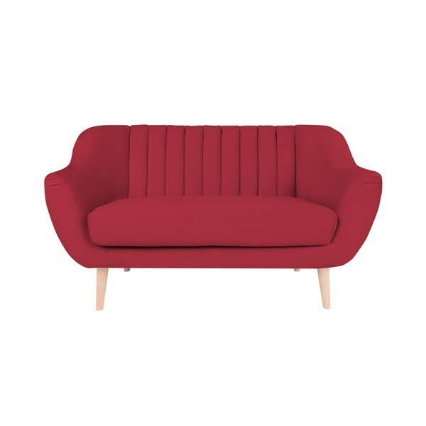 Raudona dvivietė sofa "Micadoni Home Vincente