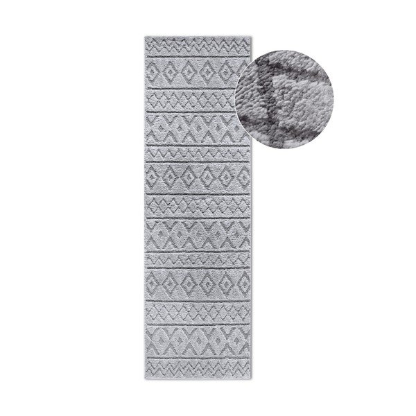 Kilimas pilkos spalvos 80x240 cm Itinerance Light Grey – Elle Decoration