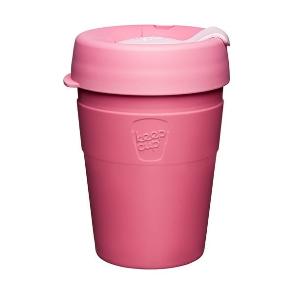Rožinis kelioninis puodelis su dangteliu KeepCup Saskatoon Thermal, 340 ml