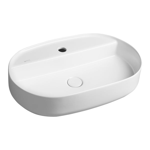 Iš keramikos praustuvas baltos spalvos 60x40 cm Infinity Oval – Sapho