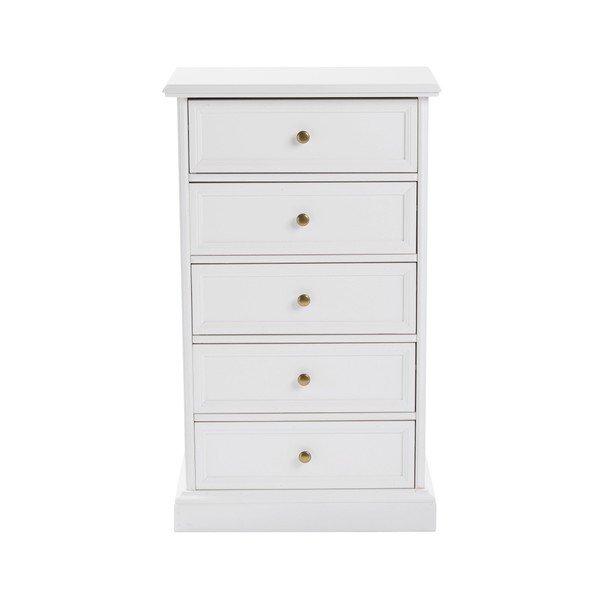 Balta komoda su 5 stalčiais "Folke Torino", 50 cm ilgio-image-1