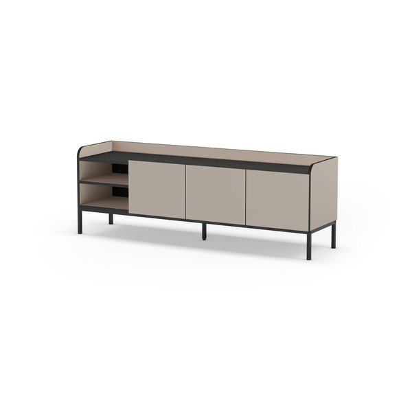 Kreminės spalvos TV spintelė 160x55x42 cm Adara – Marckeric-image-3