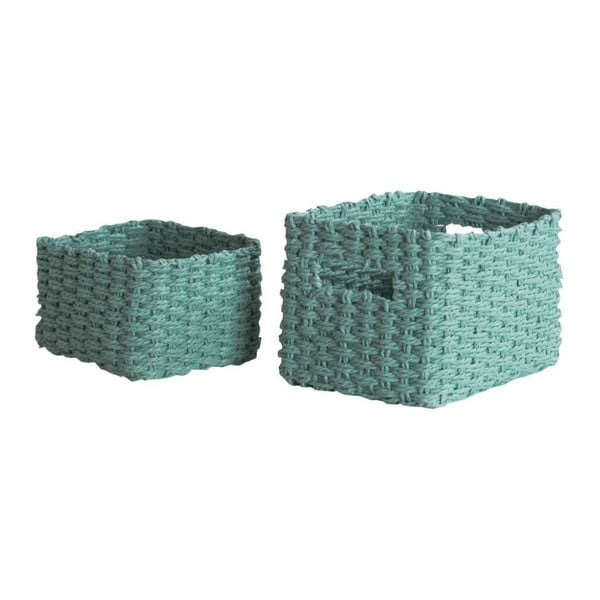 2 mėlynų saugojimo krepšių rinkinys Compactor Basket Claudie