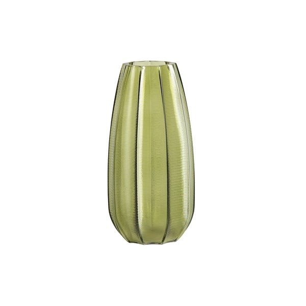 Žalio stiklo vaza WOOOD Kali, aukštis 28 cm