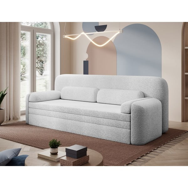 Baltos spalvos iš boucle sulankstoma/su sandėliavimo vieta sofa 236 cm Elioss – ELTAP-image-3