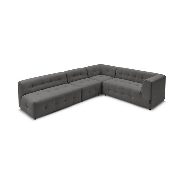 Tamsiai pilka kampinė sofa (dešinysis kampas) Kleber - Bobochic Paris-image-3