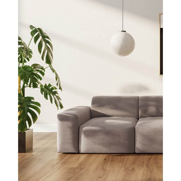 Sofa smėlio spalvos iš kordinio velveto 285 cm Fluvio – MESONICA-image-3