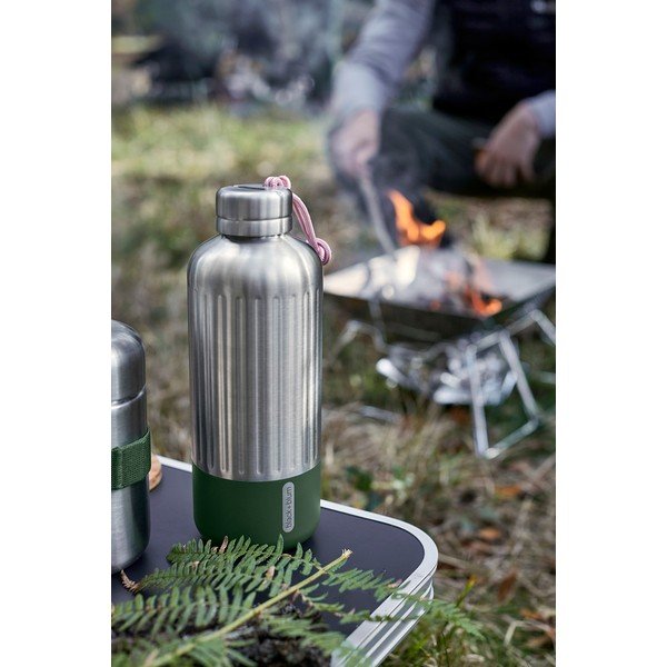 Sidabrinės spalvos iš nerūdijančio plieno termosas 850 ml Explorer – Black + Blum-image-1