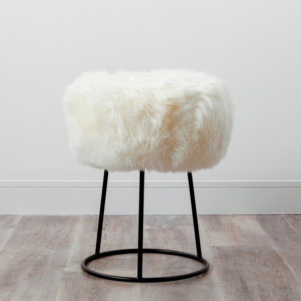 Kėdė su balta avikailio sėdyne Native Natural, ⌀ 36 cm-image-1