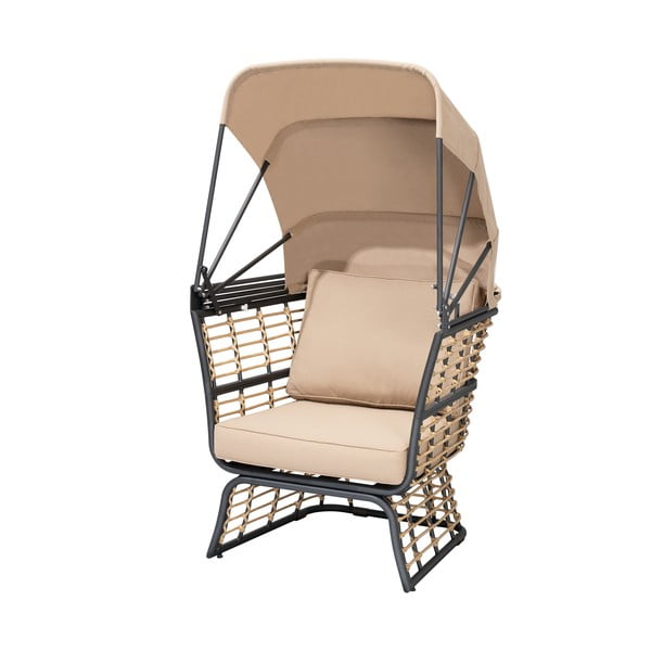 Metalinis sodo krėslas smėlio spalvos Paros – Garden Pleasure-image-1