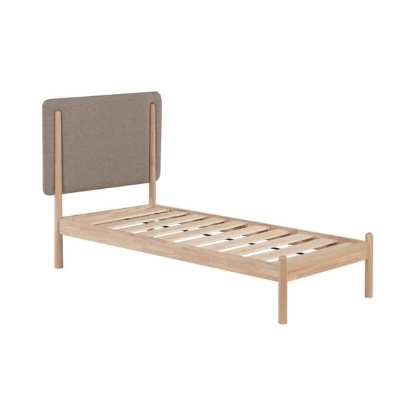 Bukmedžio lova su grotelėmis, pilkos ir natūralios spalvos, 90x190 cm Shayndel - Kave Home-image-2