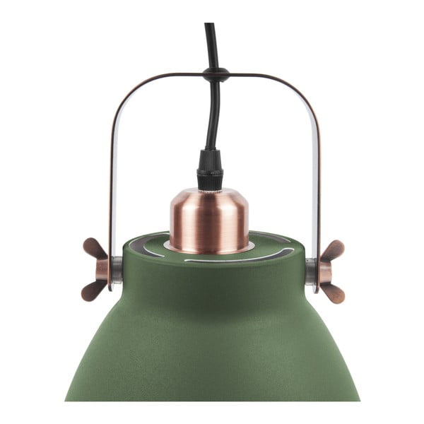 Žalias pakabinamas šviestuvas su vario detalėmis Leitmotiv Mingle, ⌀ 21 cm-image-2