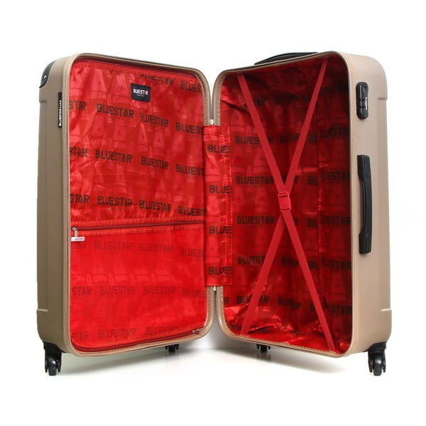 Smėlio spalvos lagaminas su ratukais Bluestar, 32 l-image-4