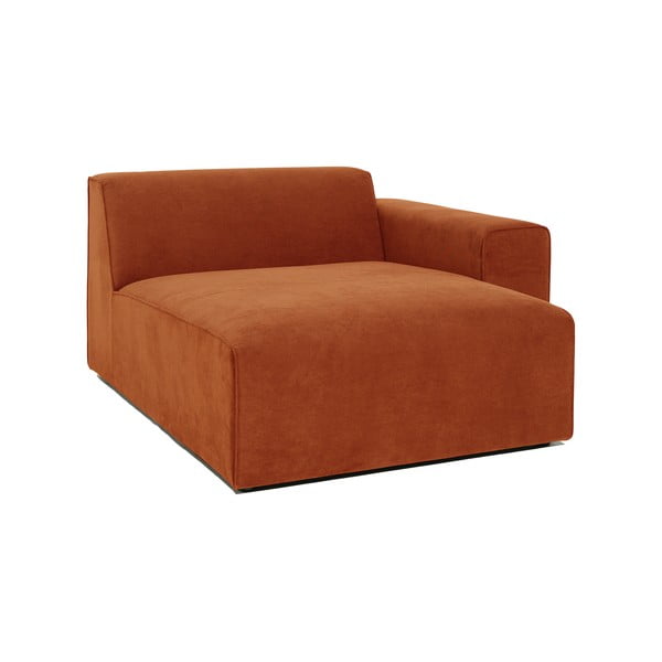 Oranžinės modulis aksominei sofai Scandic Sting, dešinysis kampas-image-2