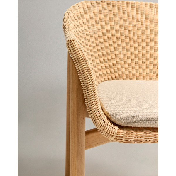 Natūralios spalvos sodo kėdė rotangas Galea – Kave Home-image-4