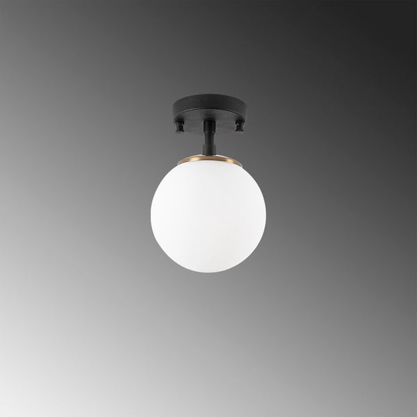 Juodos ir baltos spalvos lubinis šviestuvas ø 15 cm su stiklo gaubtu Atmaca – Opviq lights-image-4