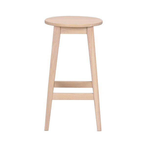 Natūralios spalvos iš ąžuolo masyvo baro taburetė (sėdynės aukštis 65 cm) Austin – Rowico-image-3