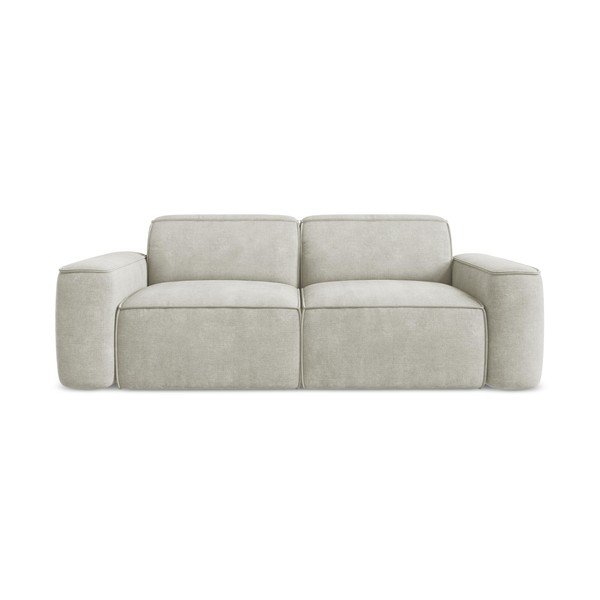 Kreminės spalvos iš šenilinio audinio sofa 204 cm Omao – Makamii