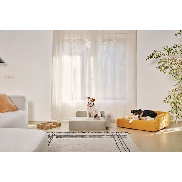 Garstyčių spalvos šuns gultas 96x70 cm Bowie - Kave Home-image-3