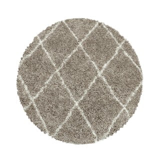 Apvalios formos kilimas šviesiai rudos spalvos ø 160 cm Alvor – Ayyildiz Carpets