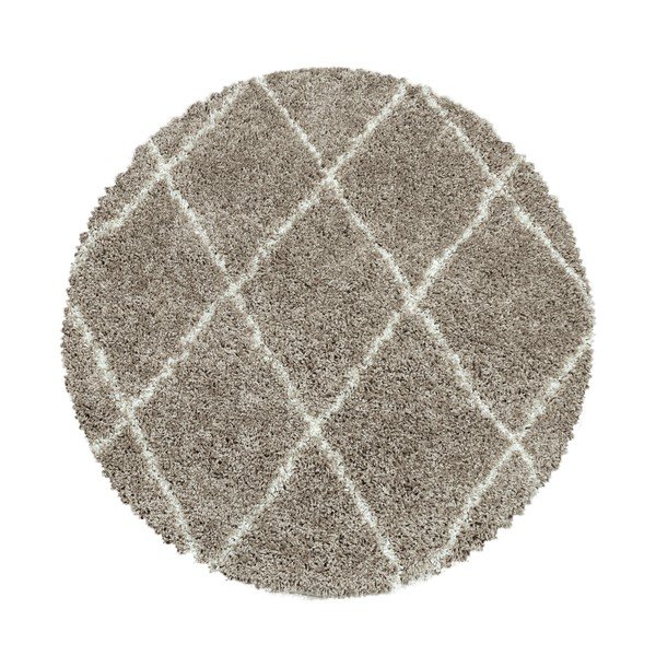 Apvalios formos kilimas šviesiai rudos spalvos ø 200 cm Alvor – Ayyildiz Carpets