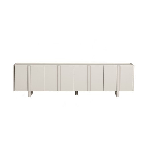 TV spintelė kreminės spalvos iš pušies masyvo 200x53 cm Basu – WOOOD