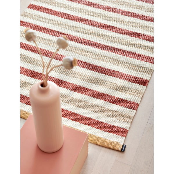 Raudonos plytų spalvos/kreminės spalvos lauko kilimas 70x240 cm Teo Brick – Pappelina-image-2