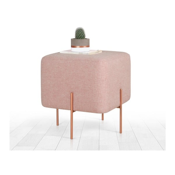 Pufas šviesiai rožinės spalvos Copper – Artie-image-2