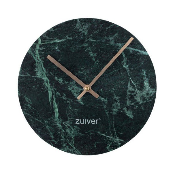 Žalias marmurinis sieninis laikrodis Zuiver Marble Time