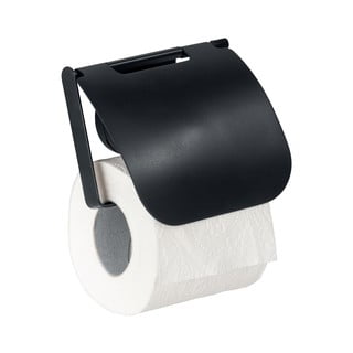 Juodas sieninis laikiklis tualetiniam popieriui Wenko Static-Loc® Plus