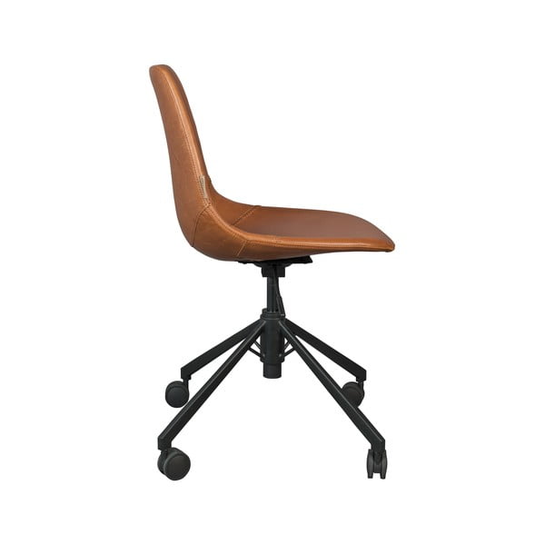 Dutchbone Franky rudos spalvos biuro kėdė ant ratukų-image-4