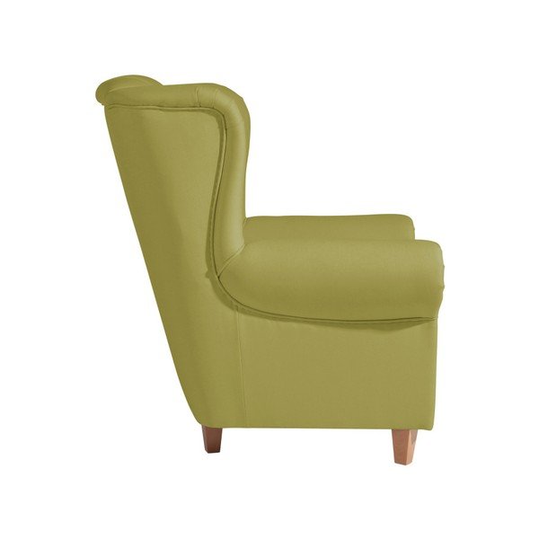 "Max Winzer Vary Leather" žalias dirbtinės odos fotelis-image-2