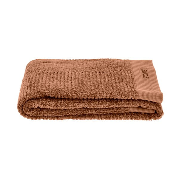 Vonios rankšluostis iš medvilnės oranžinės spalvos/rudos spalvos 70x140 cm Terracotta – Zone-image-2
