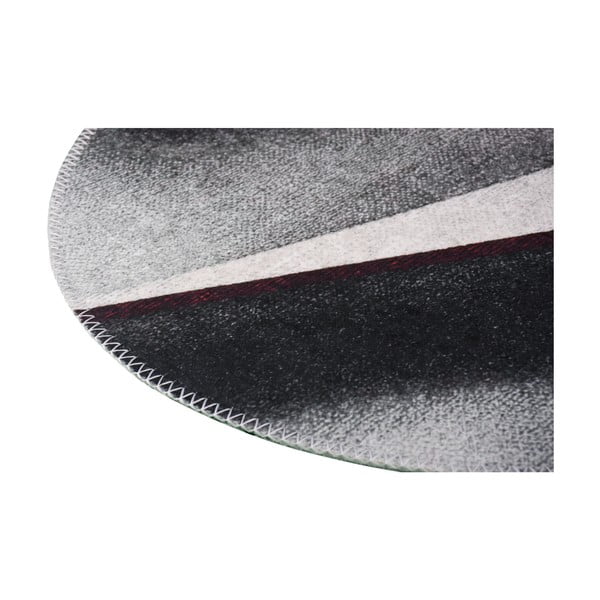 Skalbiamas apvalios formos kilimas juodos ir baltos spalvos ø 100 cm – Vitaus-image-2