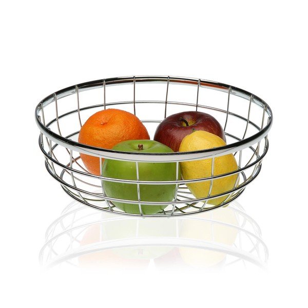 Plieninis vaisių krepšelis Versa Chrome, ⌀ 25 cm