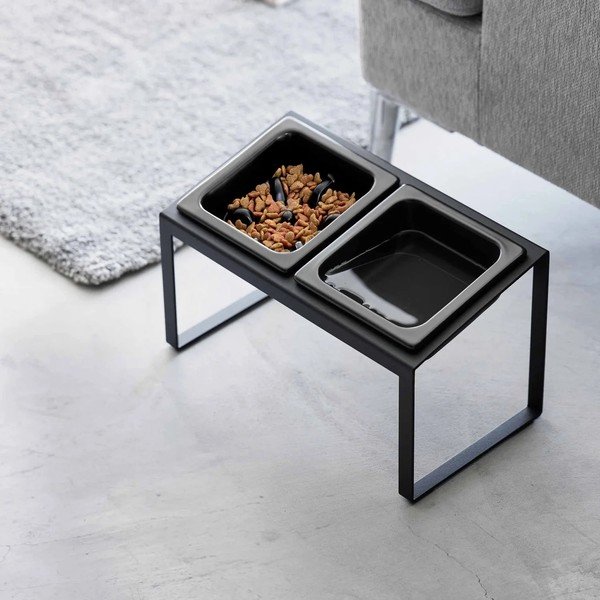 Iš keramikos dubenėlių komplektas su stovu visi augintiniai Nooks – YAMAZAKI-image-4