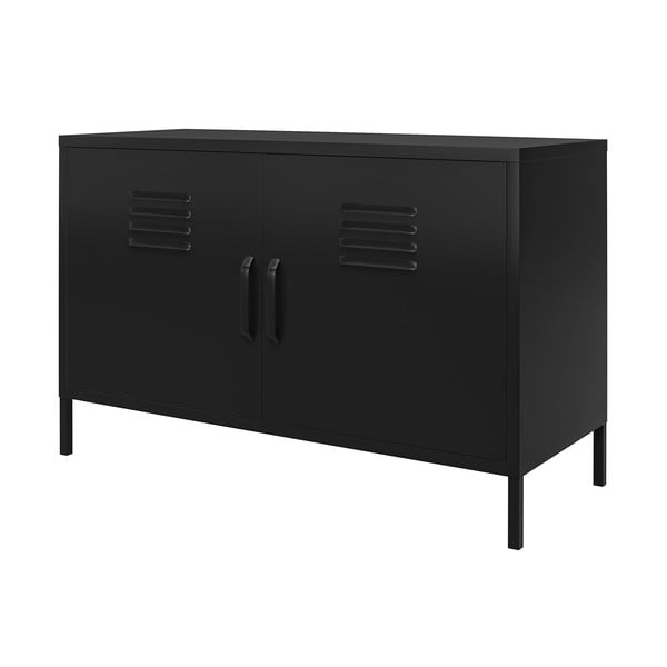 Iš metalo spintelė juodos spalvos 100x64x40 cm Mission District – Støraa-image-3