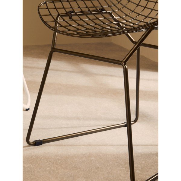Bronzinės spalvos iš metalo valgomojo kėdė District – Premier Housewares-image-3