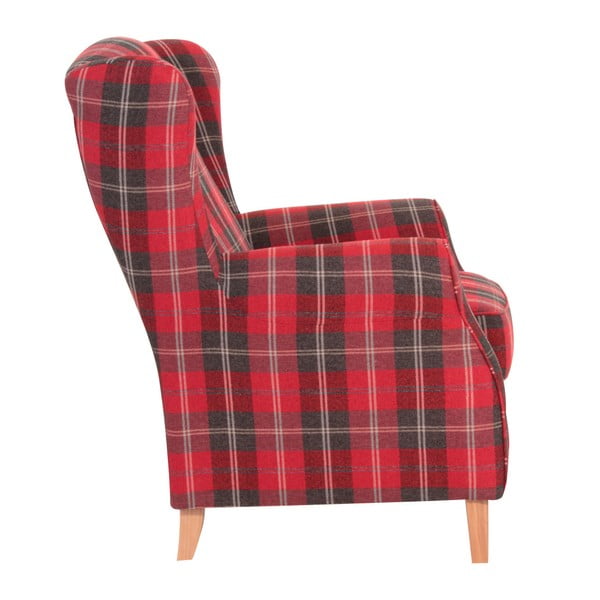 Raudonas languotas fotelis Max Winzer Lorris Vintage-image-3