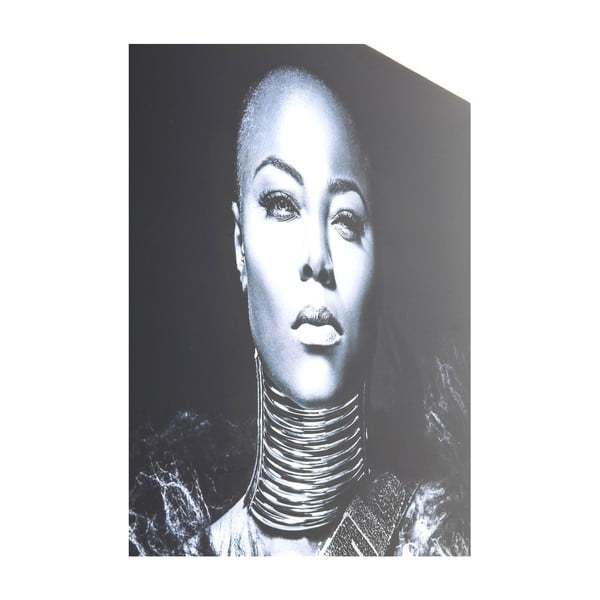 Juodai baltas glazūruotas paveikslas "Kare Design Lady Knight", 150 x 100 cm-image-2