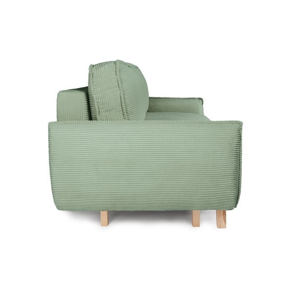 Iš kordinio velveto sulankstoma sofa šviesiai žalios spalvos 218 cm Tori – Bonami Selection-image-3