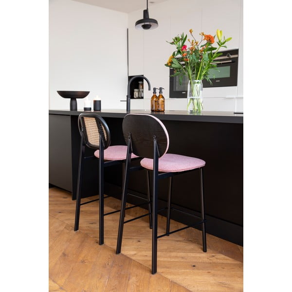 Juoda/šviesiai rožinė baro kėdė 94 cm Spike - Zuiver-image-1