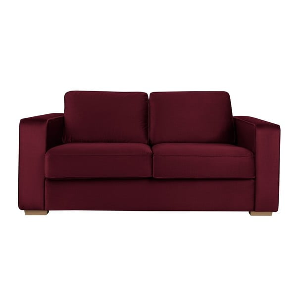 Kosmopolitinio dizaino Čikagos bordo spalvos dviejų vietų sofa