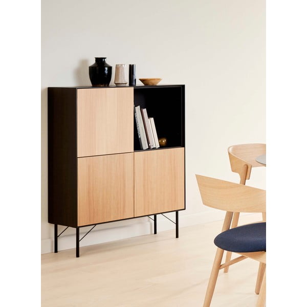 Juoda aukšta komoda 90,8x110,8 cm Edge by Hammel - Hammel Furniture-image-1