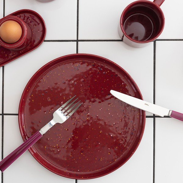 Bordo spalvos iš porceliano  lėkštė ø 25 cm Fika – ONA-image-1