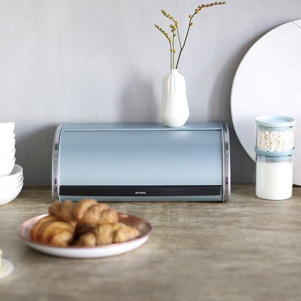 Mėtos mėlynos spalvos "Brabantia Roll Top" duonos dėžė-image-3