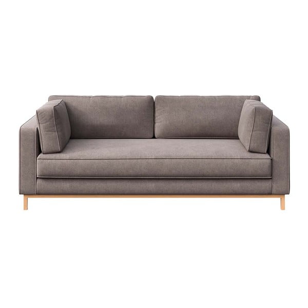 Sofa šviesiai rudos spalvos iš velveto 222 cm Celerio – Ame Yens
