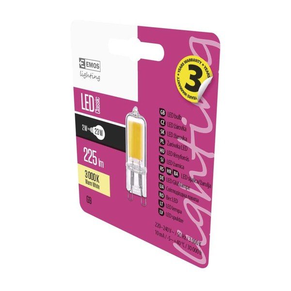 LED lemputė EMOS Classic JC A++ Warm White, 2W G9-image-1