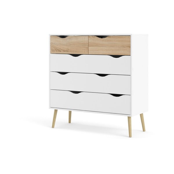 Balta komoda Tvilum Oslo, 99 x 101 cm-image-3