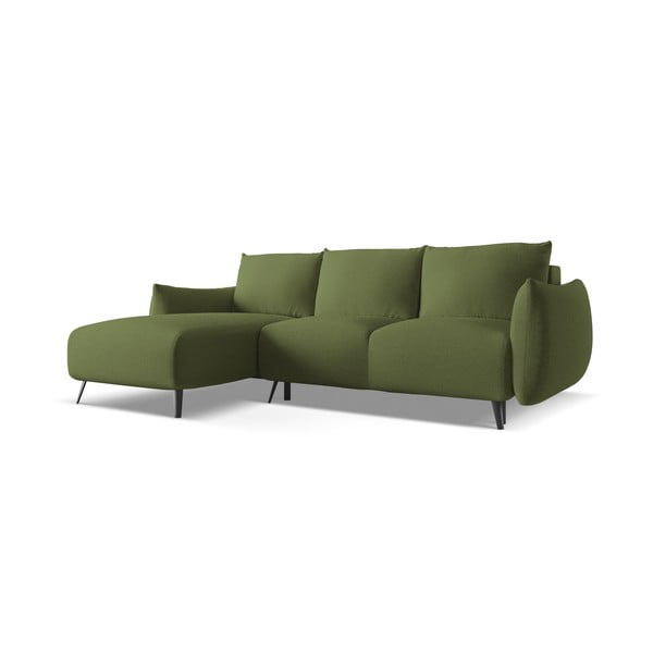 Žalios spalvos kampinė sofa (su kairiuoju kampu) Malie – Makamii-image-2